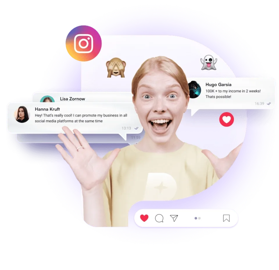 Community-Reaktionen auf die Instagram-Beiträge von PlusPublish