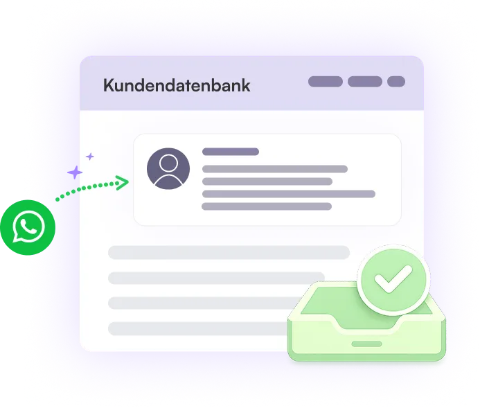Lead wird automatisch in die Kundendatenbank übertragen
