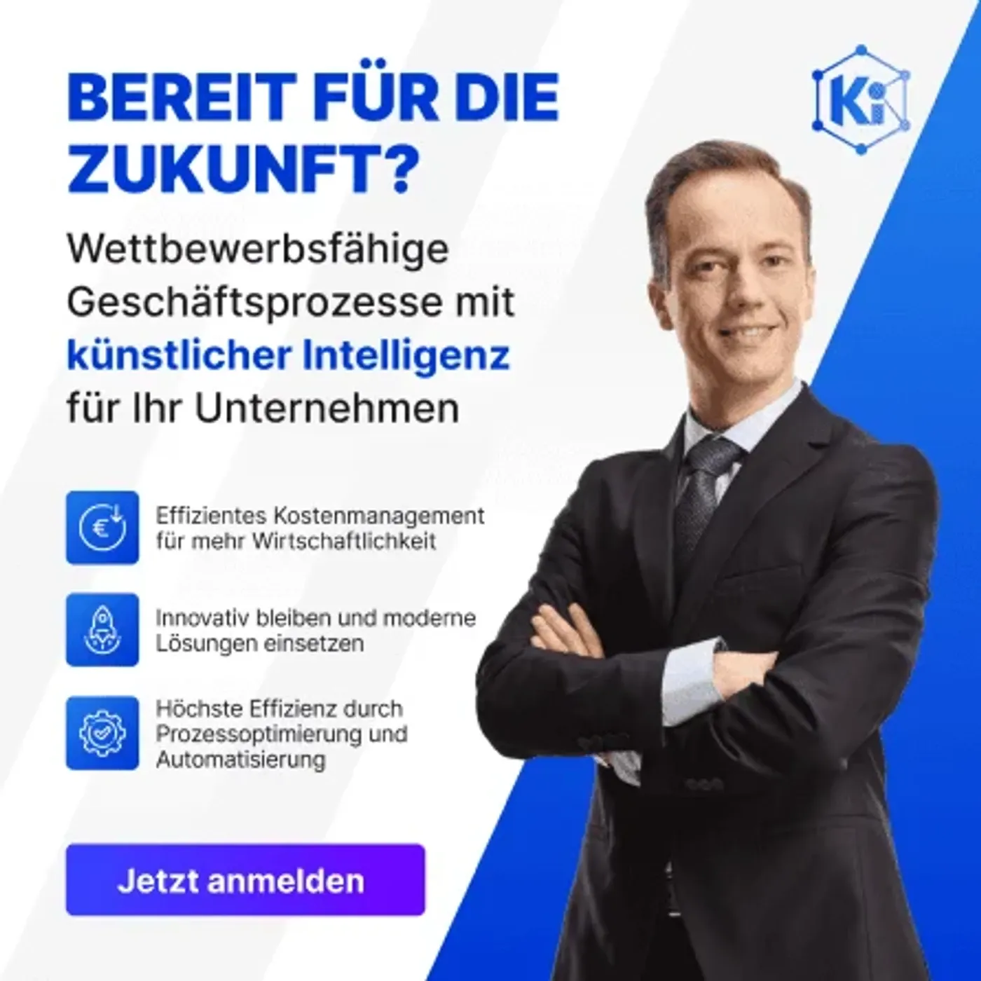 Werbeanzeige des Systemischen Instituts Kassel: „Bereit für die Zukunft?“ zu wettbewerbsfähigen Geschäftsprozessen mit KI